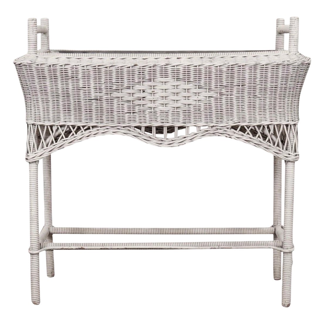 Antique Wicker Planter at 1stDibs