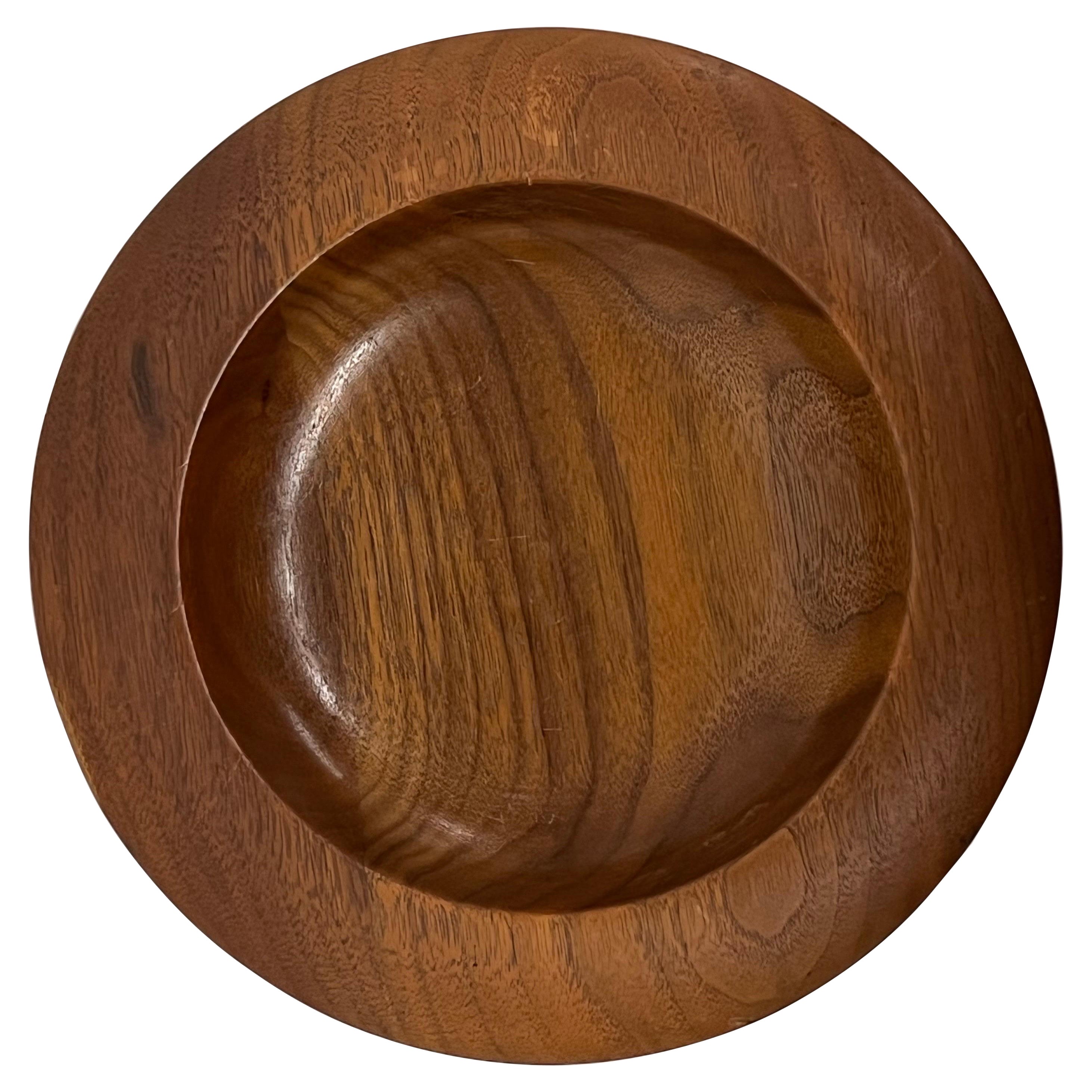 Mid-Century Solid American Walnut Bowl or Catchall, 1950s