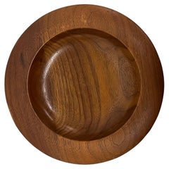 Mid-Century Solid American Walnut Bowl or Catchall, 1950s