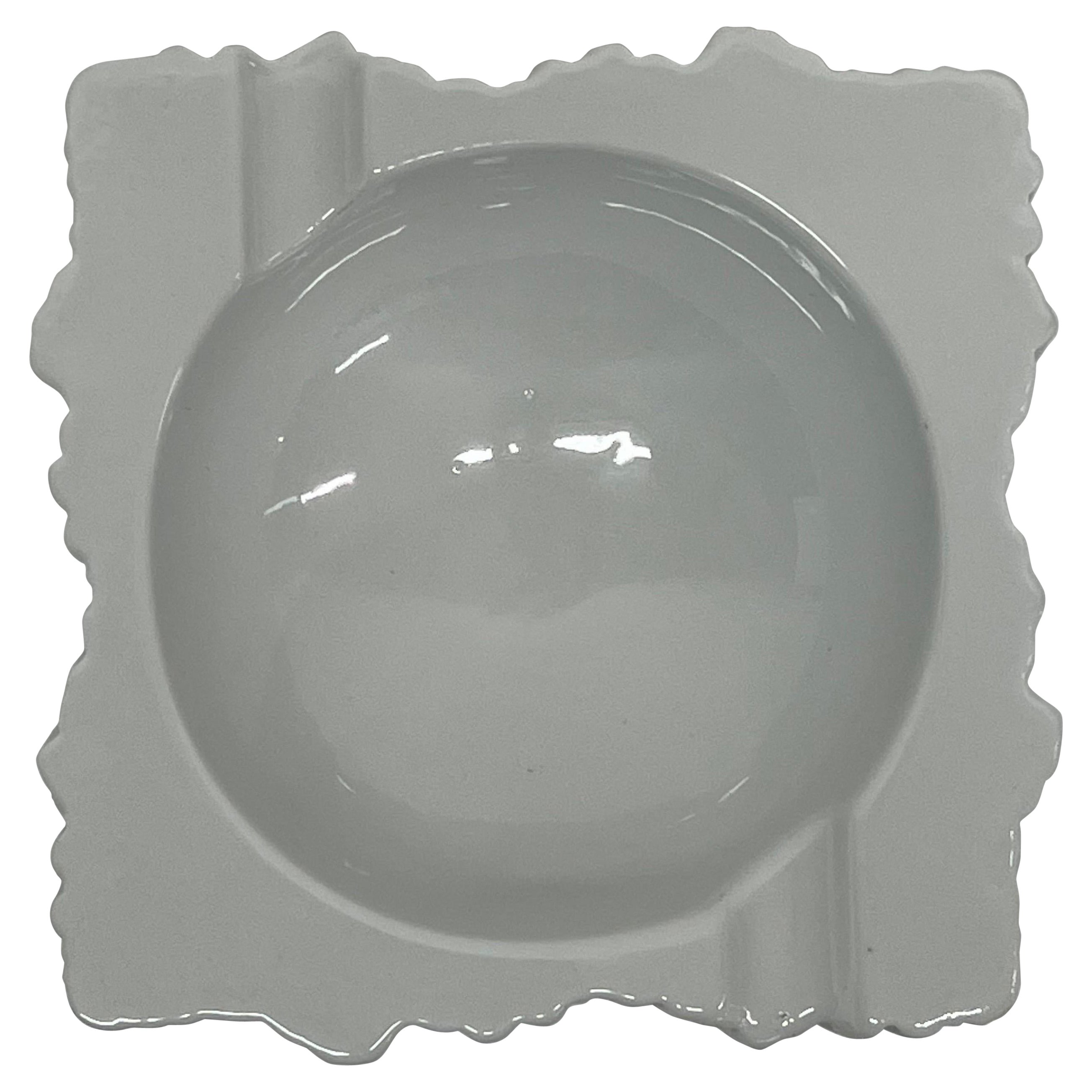 Modern White Porcelain Ashtray or Catchall by Naaman Israel, 1990s