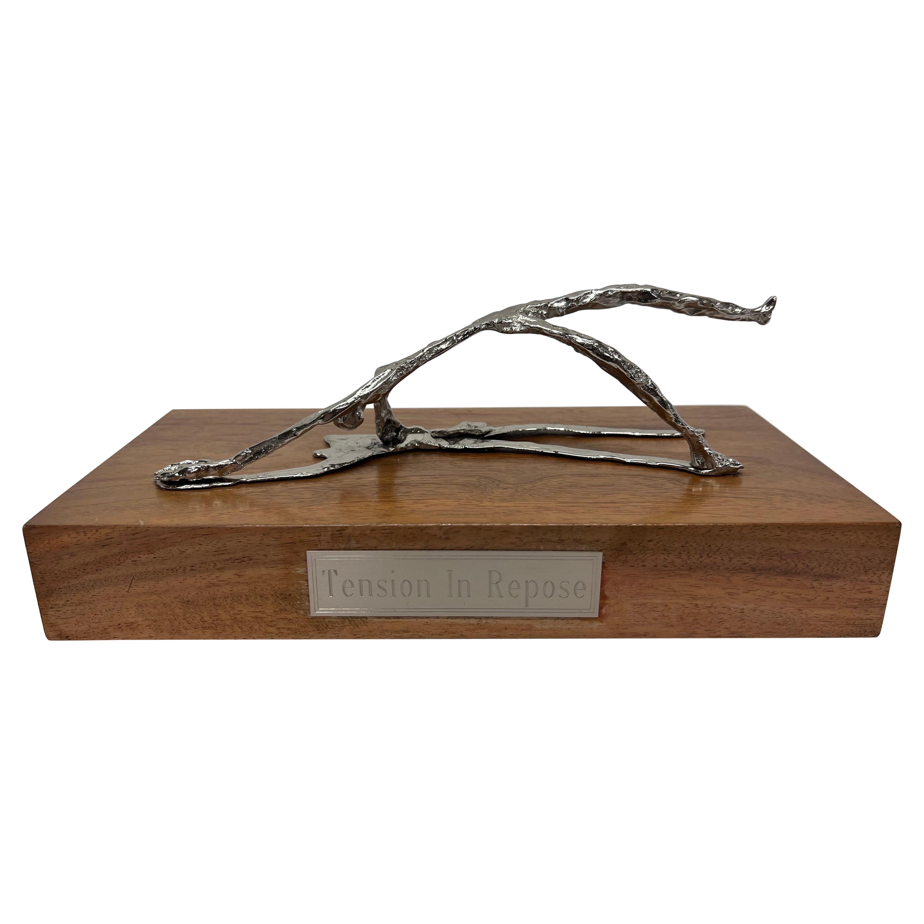 Contemporary Metal Sculpture Titled "Tension in Repose" For Sale