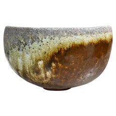 Japanese Asian Signed Studio Pottery Wabi-Sabi Ceramic Glazed Chawan Tea Bowl