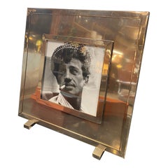 1980s Vintage Italian Oversize Chrome Picture Frame