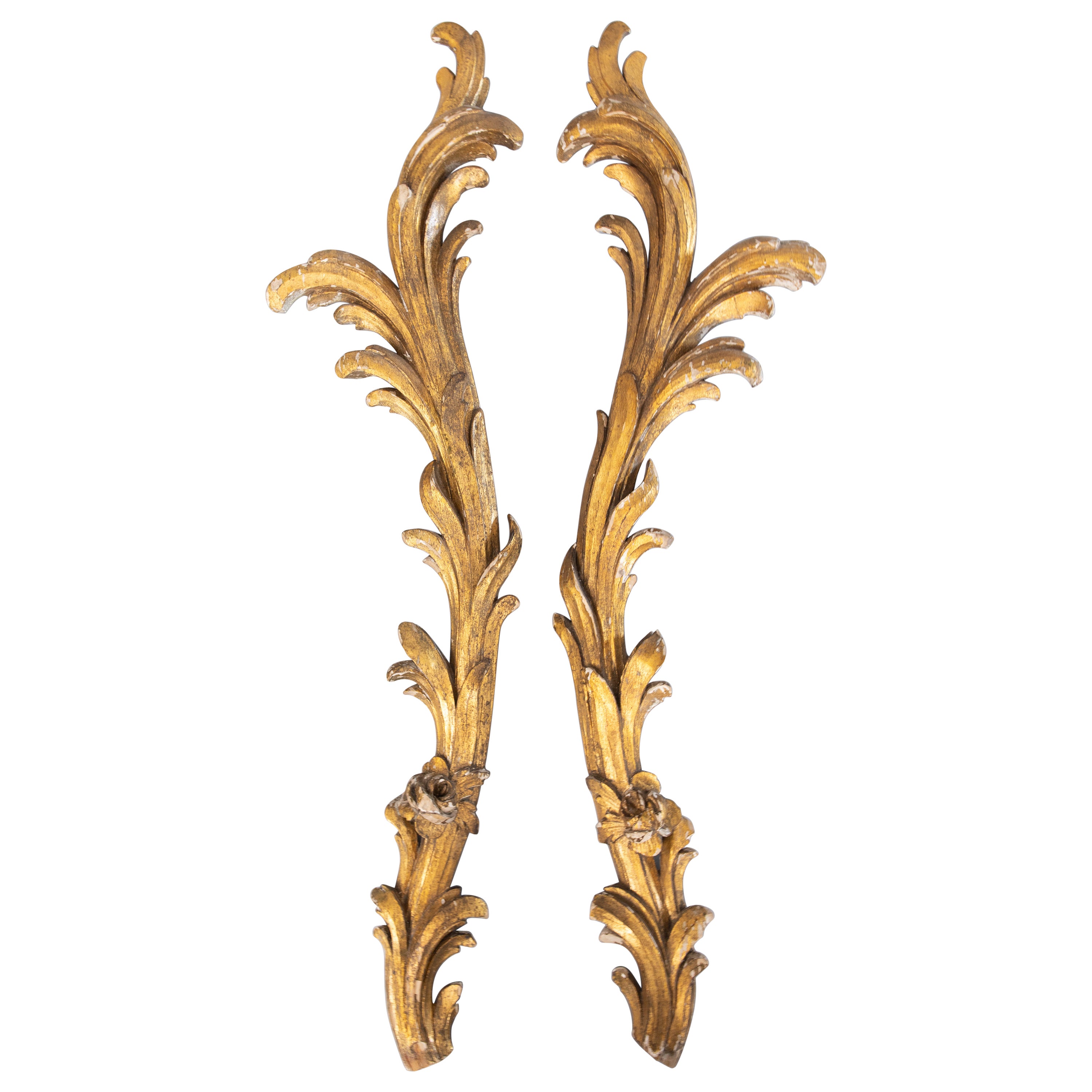 Pair of Large Architectural Iron Wall Hanging For Sale at 1stDibs