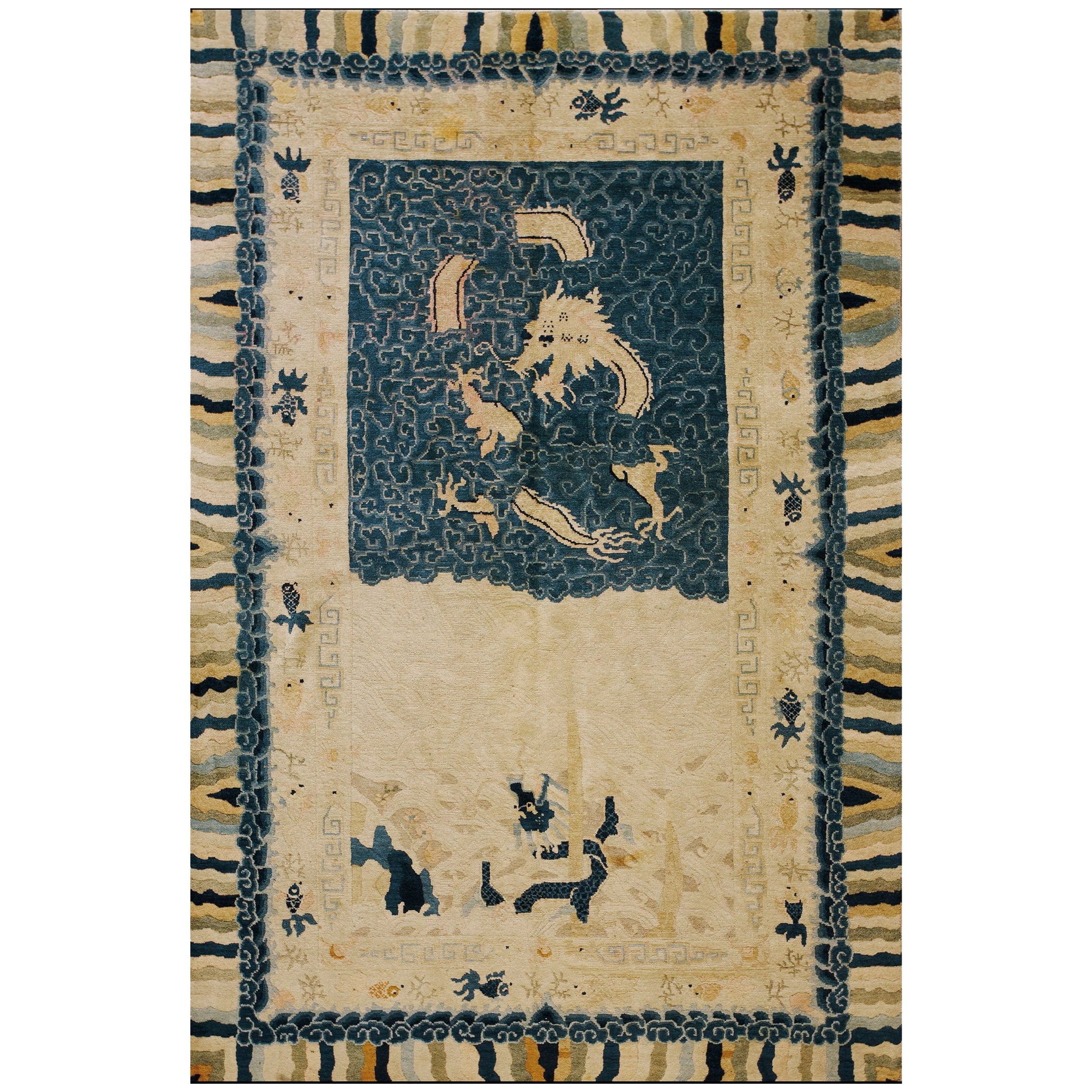Late 19th Century Chinese Peking Dragon Carpet ( 5' x 7'8" - 152 x 233 )