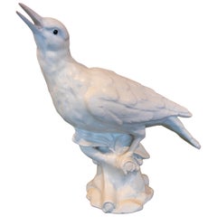 Ceramic Bird Figurine in White Valencian Colour