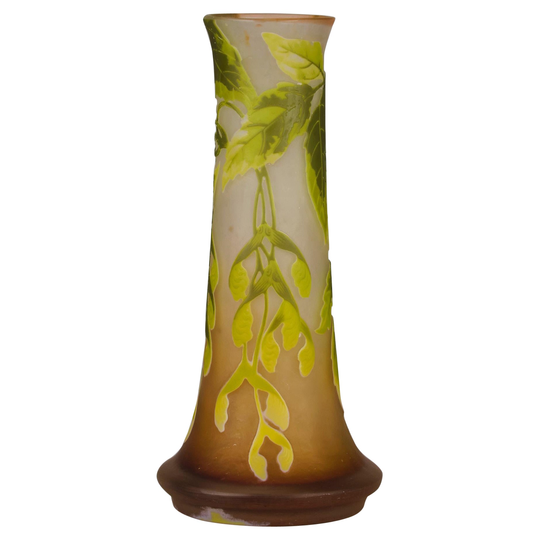 Émile Gallé an Impressive Gallé Cameo Glass Vase, circa 1900 For Sale