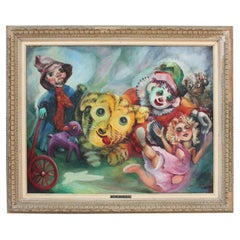 "Tiger and His Friends" Oil on Canvas by Sylvia Goldie Lipson