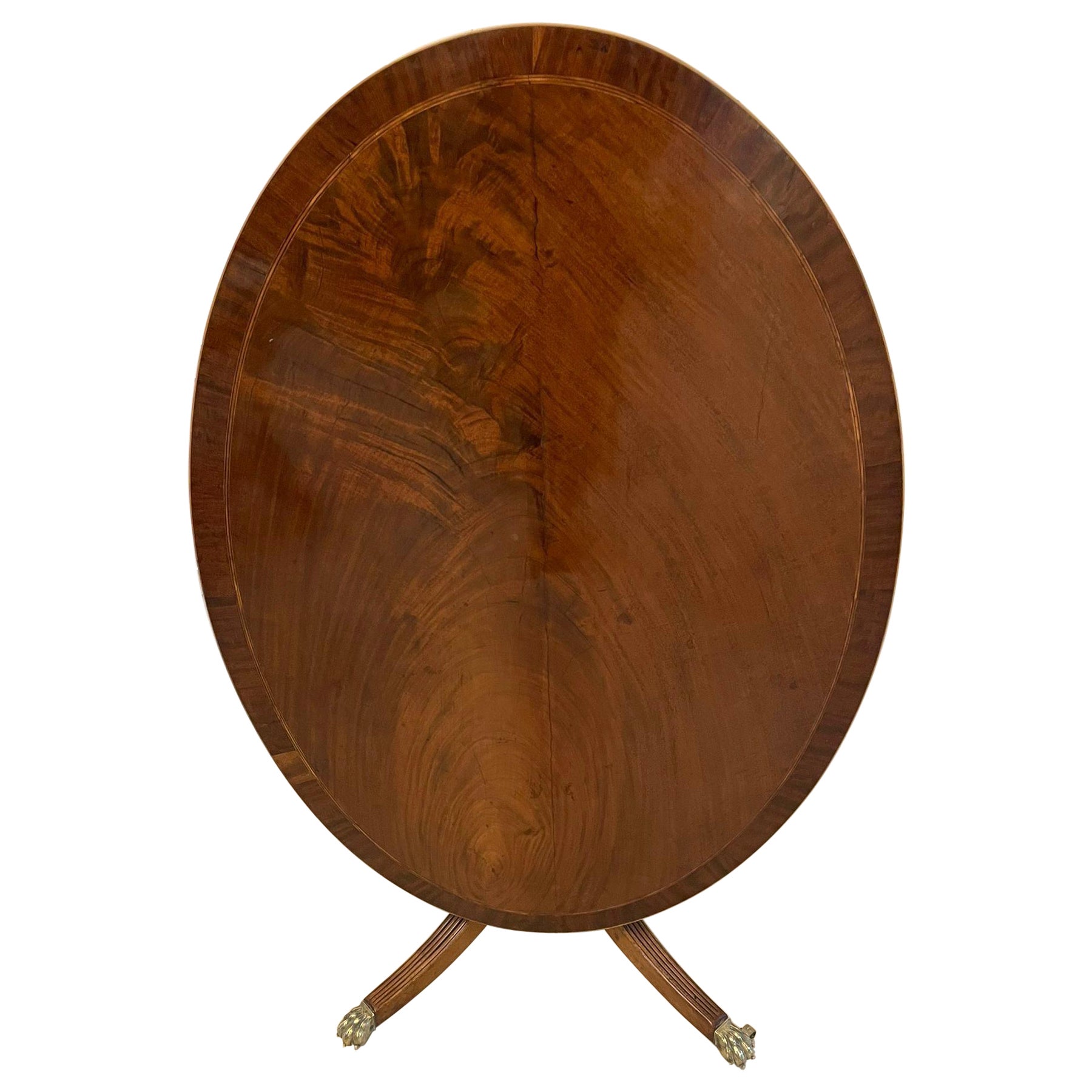 Superb Quality Antique George III Mahogany Oval Centre Table For Sale
