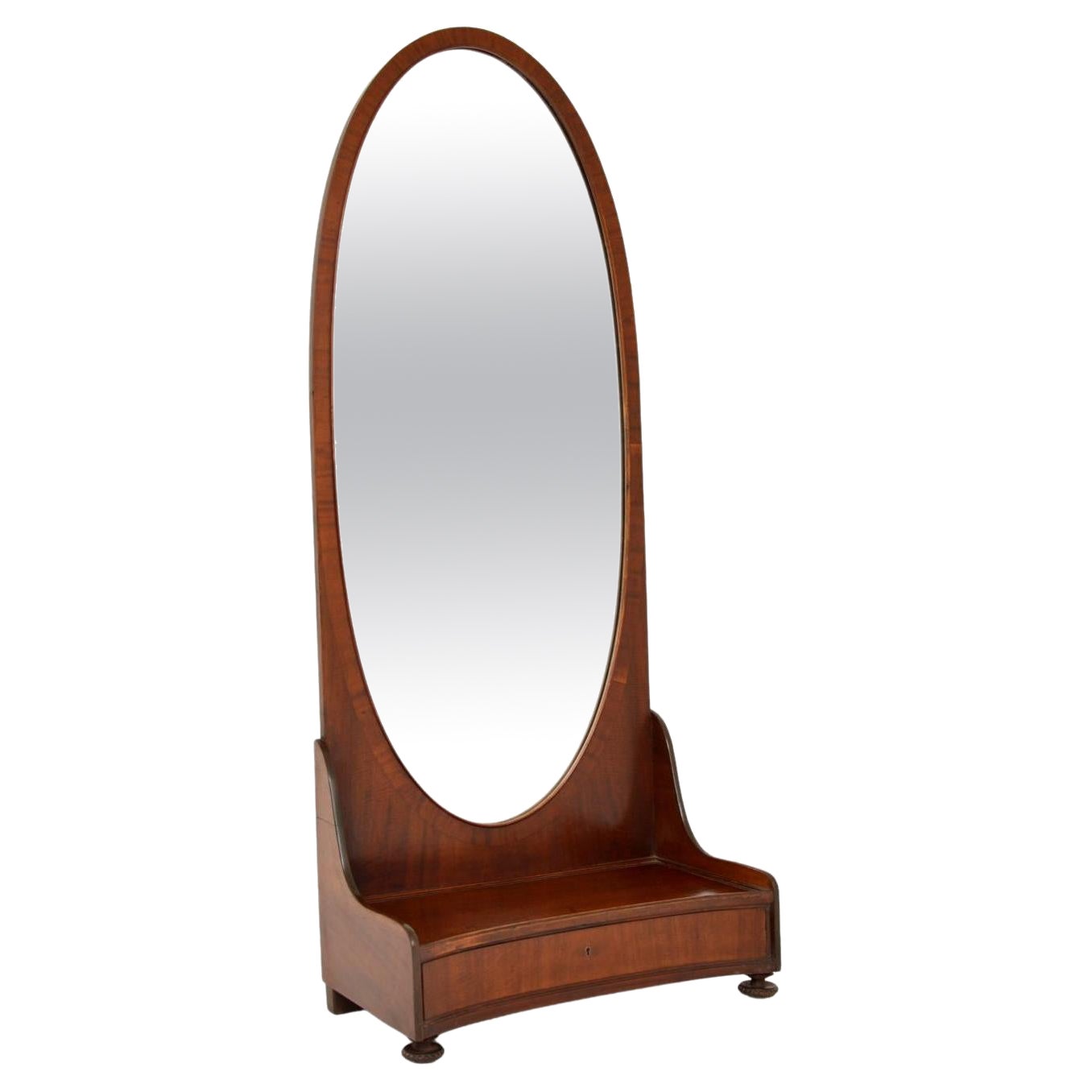Pace Collection Entryway Free Standing Racetrack Mirror at 1stDibs