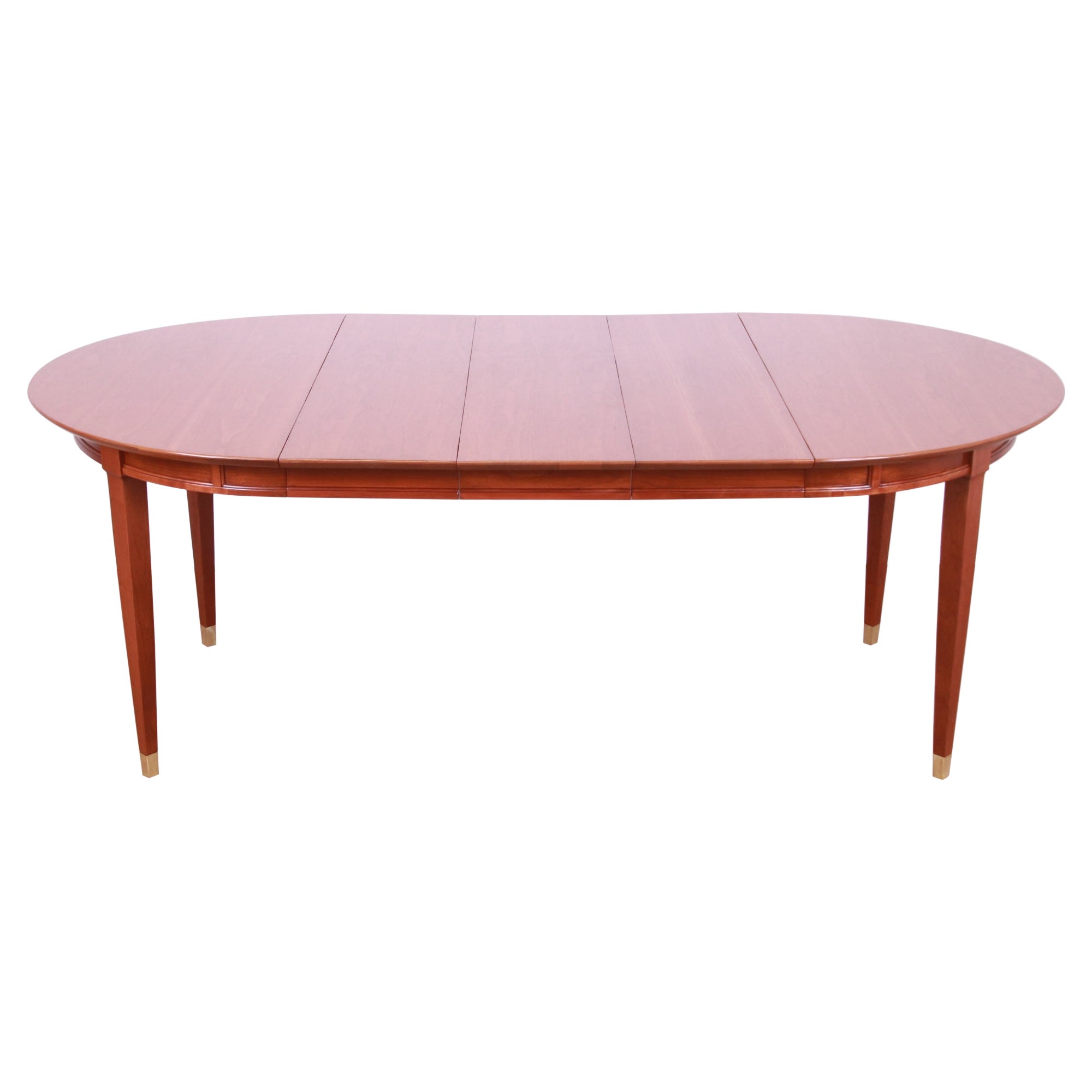 Mid-Century French Regency Cherry Wood Dining Table Attributed to Tomlinson