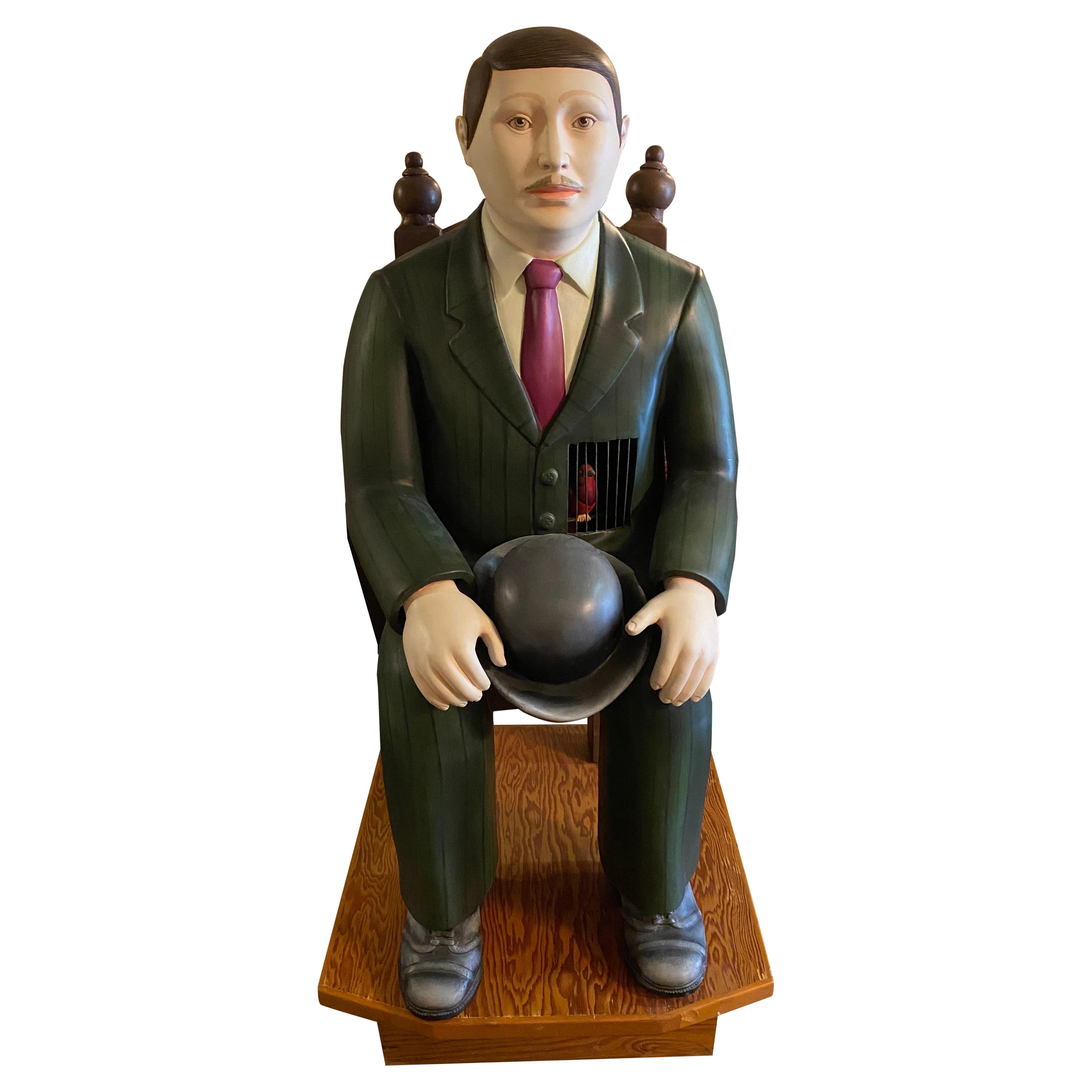 One-of-a-kind Artist Proof Life-sized Ceramic Sculpture by Sergio Bustamante For Sale