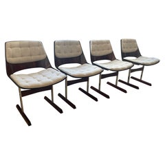 Jorge Zalszupin Marina Set of 8 Rosewood Brazilian Dining Chairs