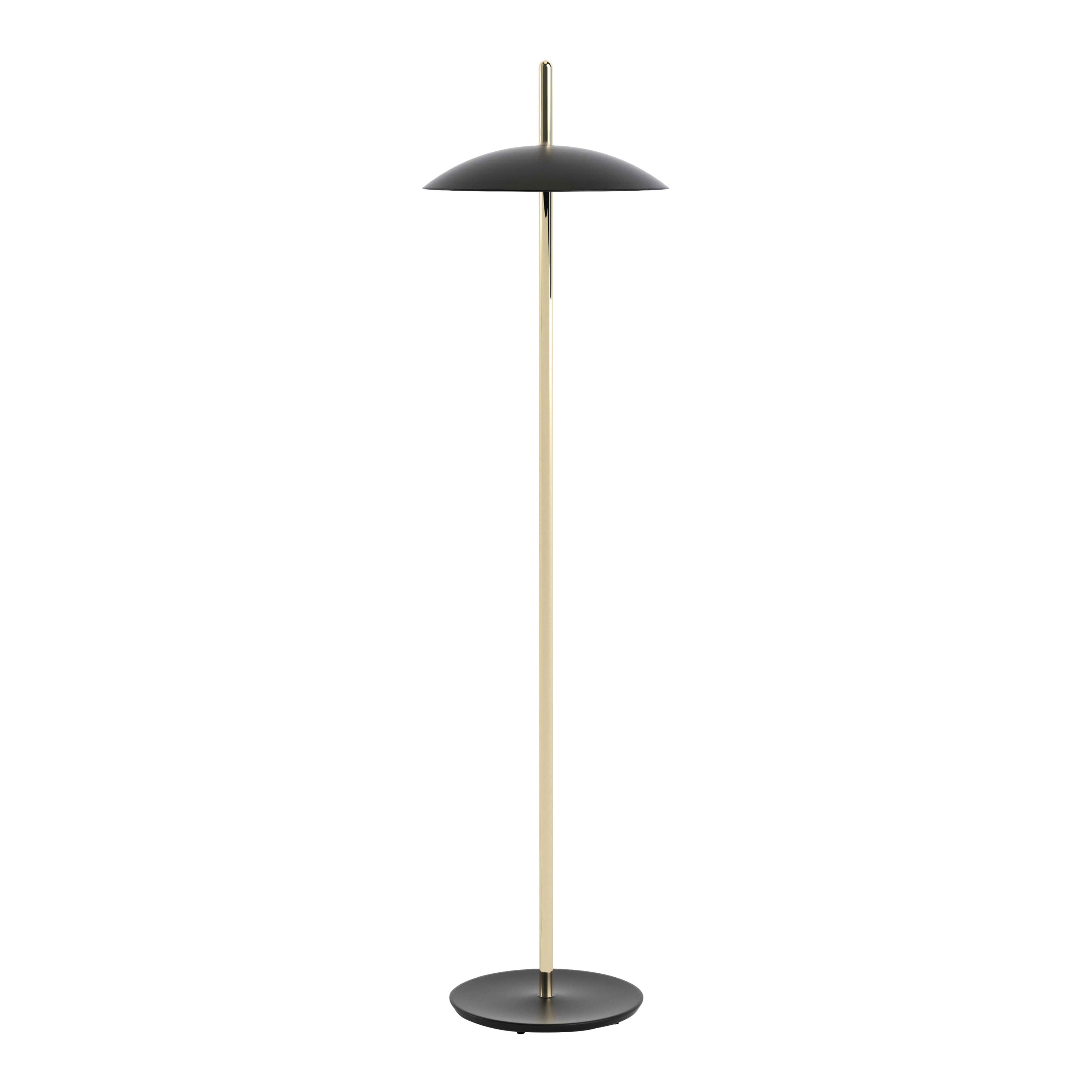 Black X Brass Signal Floor Lamp from Souda, In Stock For Sale