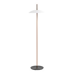 Lampadaire Signal blanc et cuivre de Souda, fabriqué sur commande