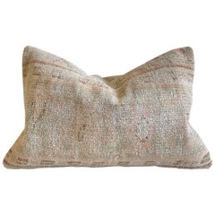 Vintage Turkish Wool Rug Pillow