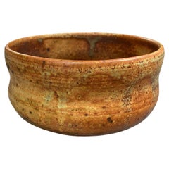 Japanese Asian Signed Studio Pottery Wabi-Sabi Ceramic Glazed Chawan Tea Bowl