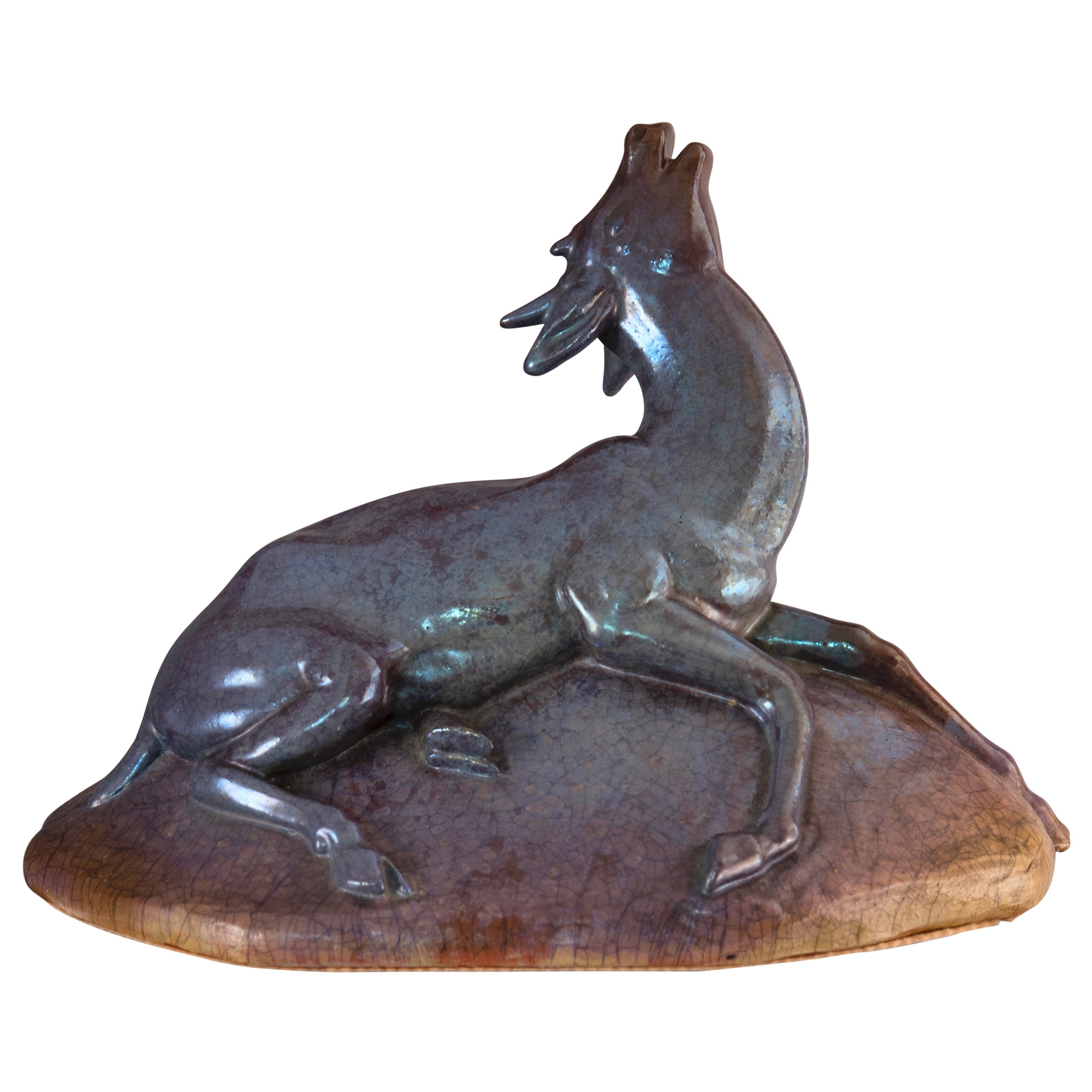 Modern Riccardo Gatti Faenza Ceramic Animal Sculpture