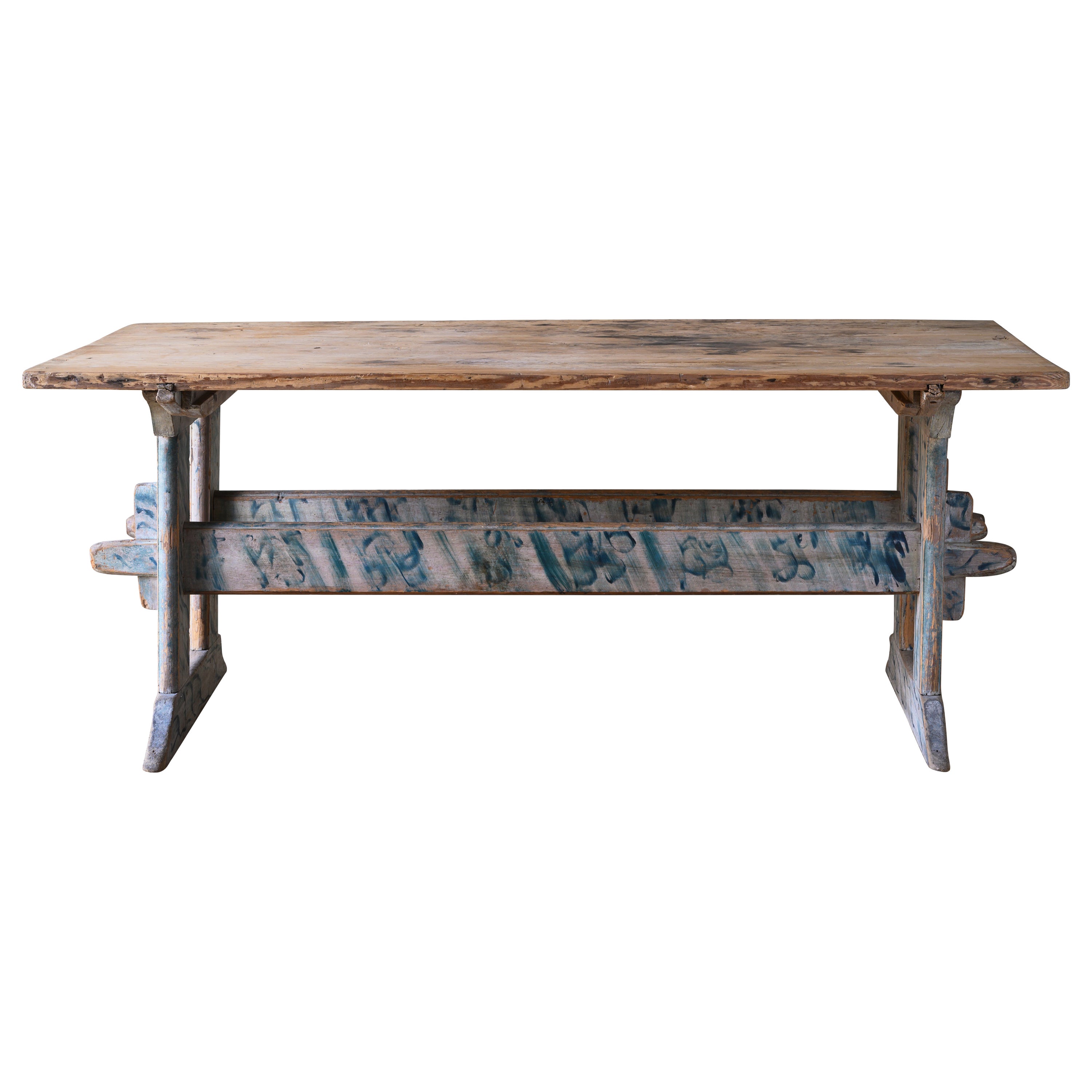 Exceptional Early 19th Century Swedish Trestle Table
