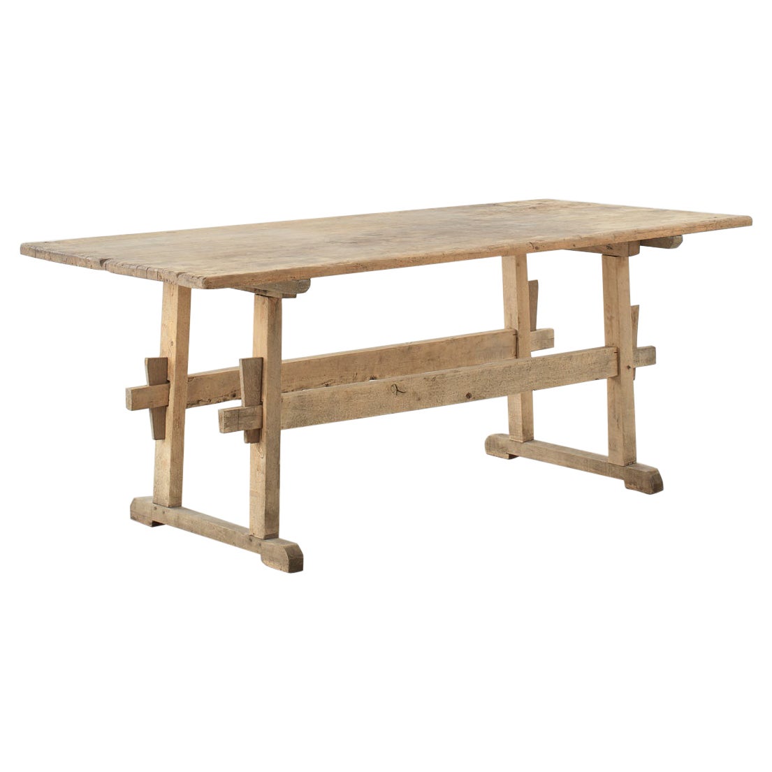 Wooden Alpine Dining Table, France, 1950s