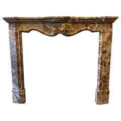 Antique 18th Century French Jasper Marble Chimneypiece