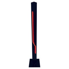 Rudi Stern Postmodern Red Neon Floor Lamp for George Kovacs, 1980s