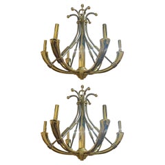 Vintage Pair of French Mid-Century Jansen Chandeliers