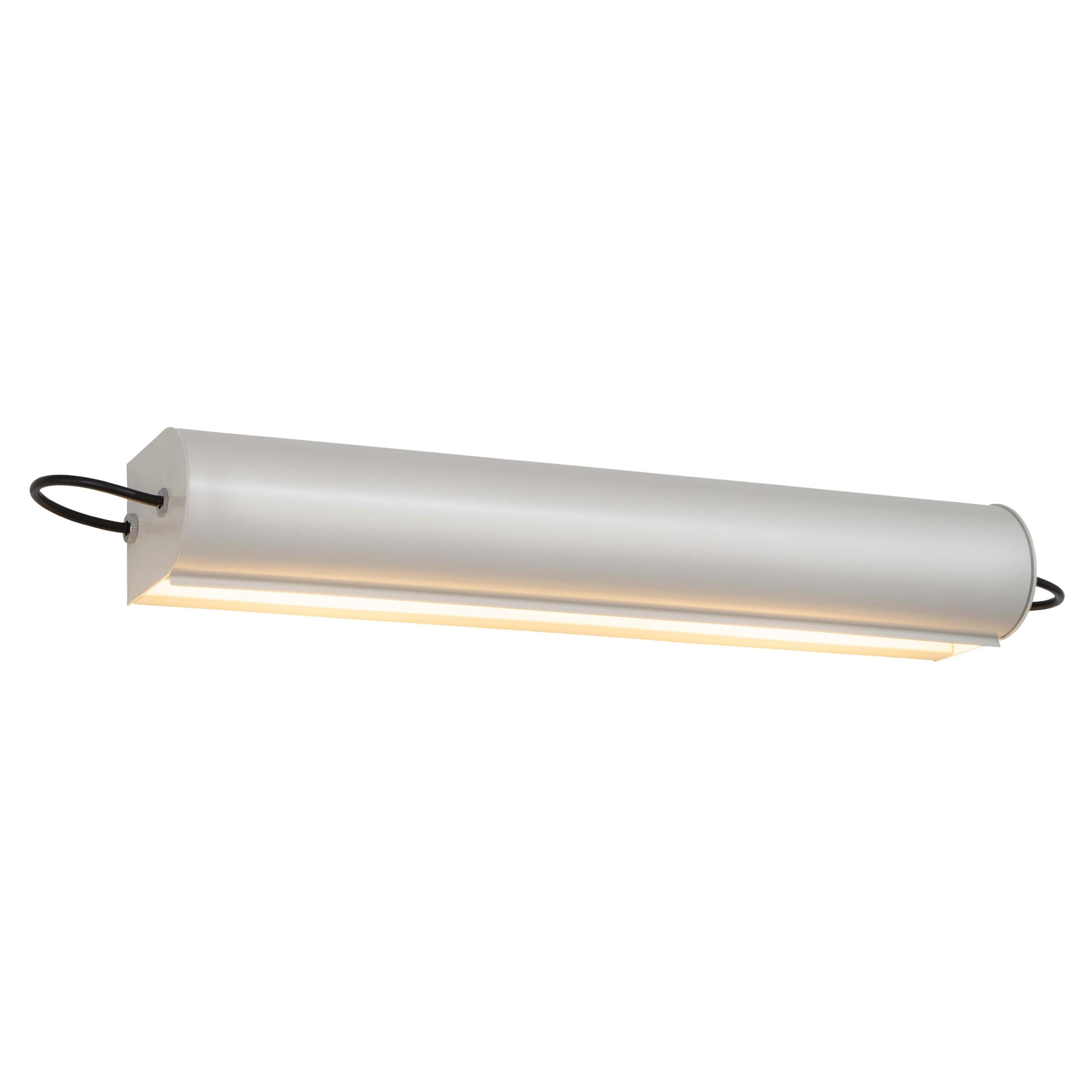Lampe murale « Applique Cylindrique Longue » de Charlotte Perriand en blanc