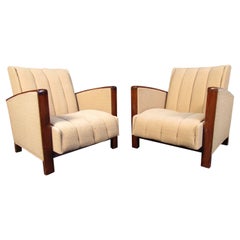 Pair of Mid-Century Reclining Arm Chairs