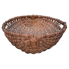 Large 19th Century American Spale Gathering Basket