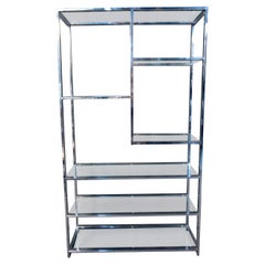 Chrome and Glass Etagere by Milo Baughman