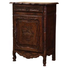 Early 20th Century French Louis XV Carved Oak Jelly Cabinet from Normandy