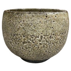 Vintage Japanese Asian Shino Hagi Yaki Ware Studio Pottery Wabi-Sabi Chawan Tea Bowl