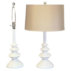 Paire de lampes de table de style français dans le style d'Alberto et Diego Giacometti