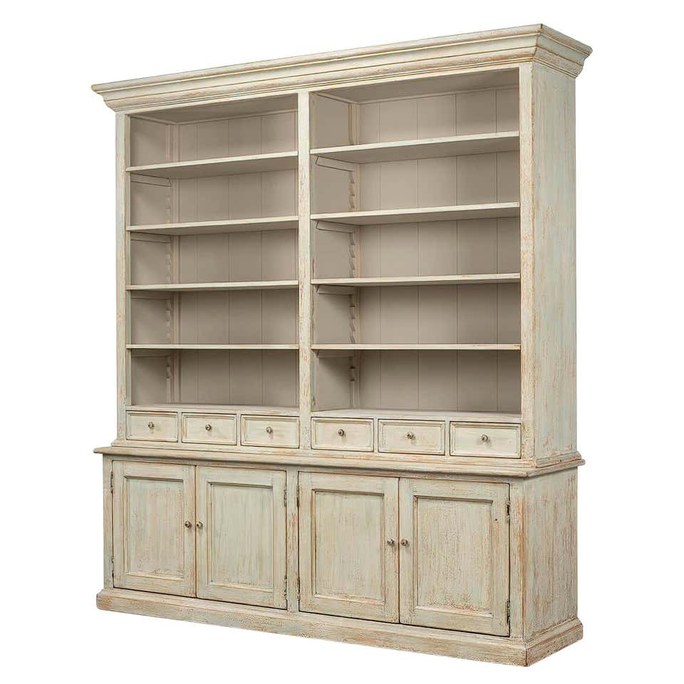 Rustic Country Low Bookcase For Sale at 1stDibs | low bookcase with ...