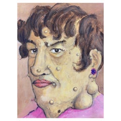 1960's French Portrait Character Caricature