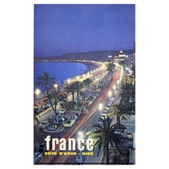 Original 1950’s France Tourism Travel Poster to Nice, French Riviera, Trubert