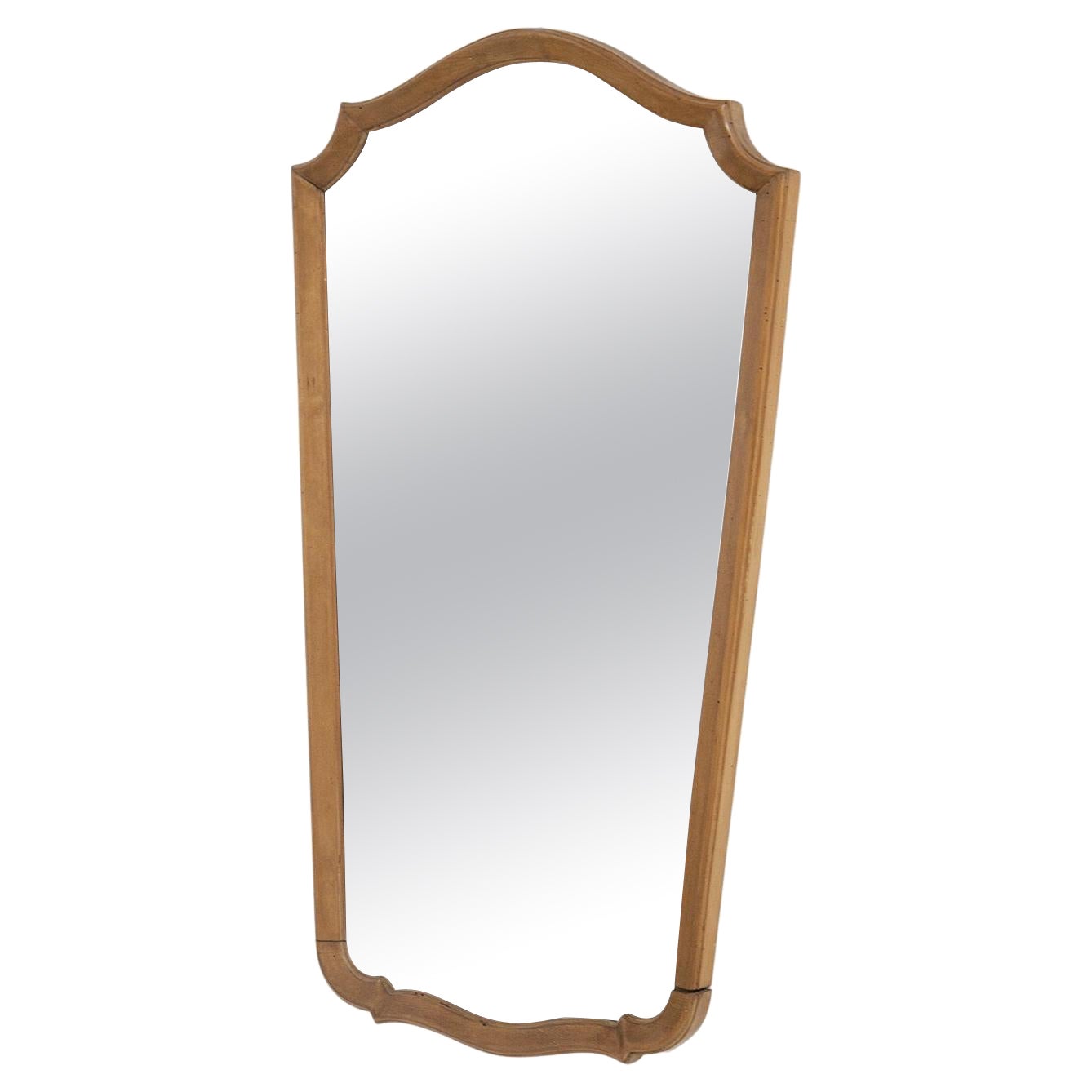 Vintage Wall Mirror in Wood by Paolo Buffa