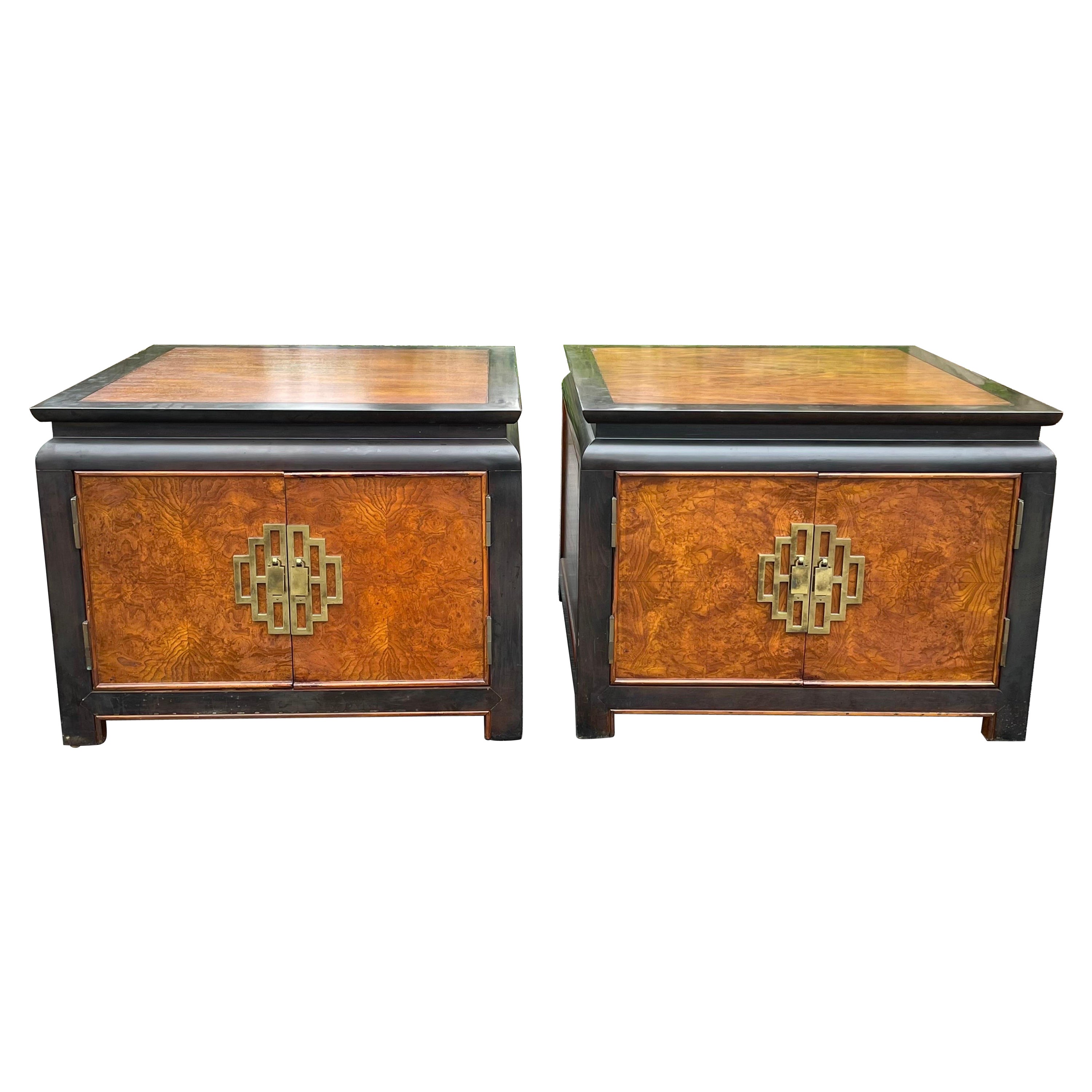 Mid Century Chin Hua Side Tables or Nightstands by Raymond Sobota for Century