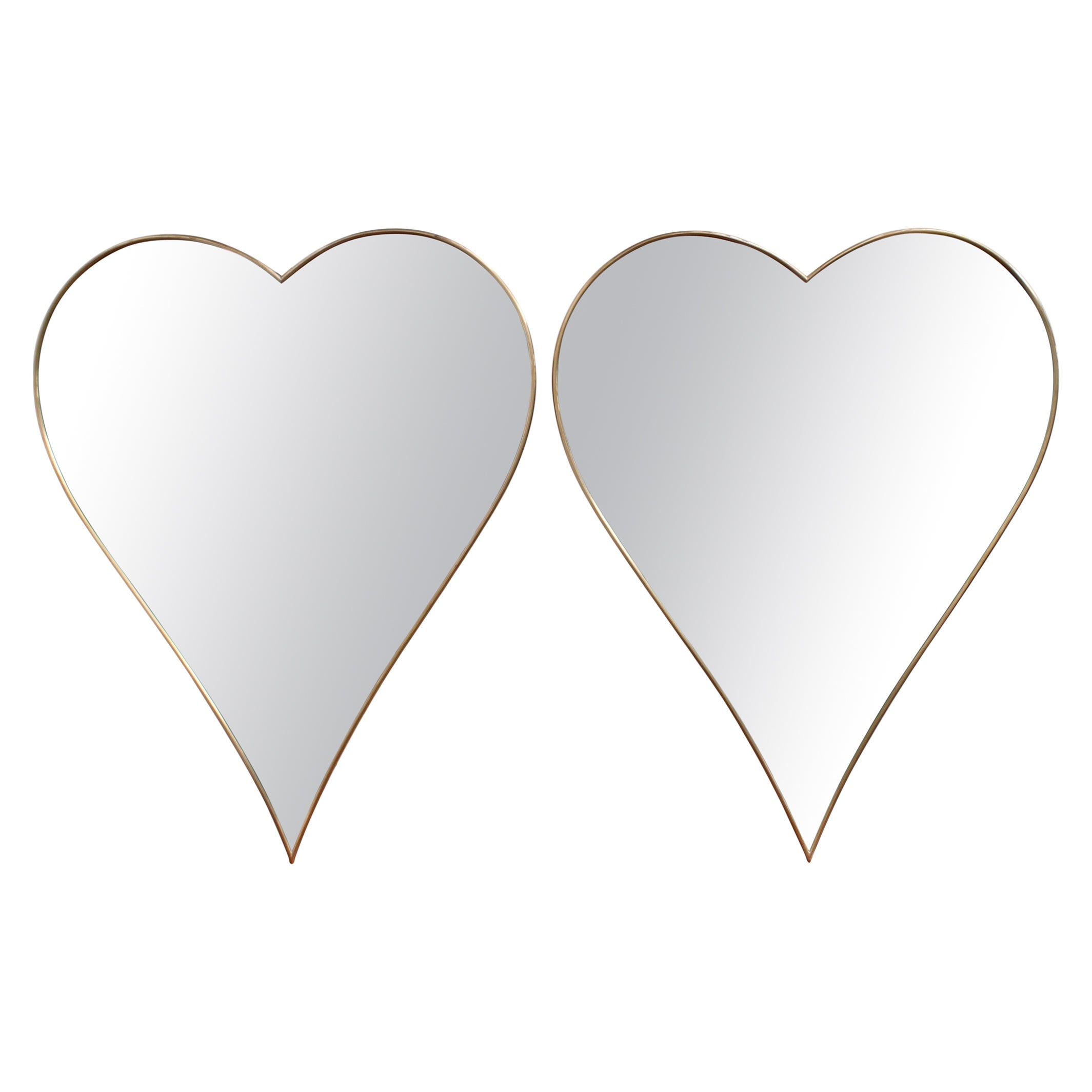 Wall Mirror Heart Love Shape Baroque Black Silver Love Gift 12 