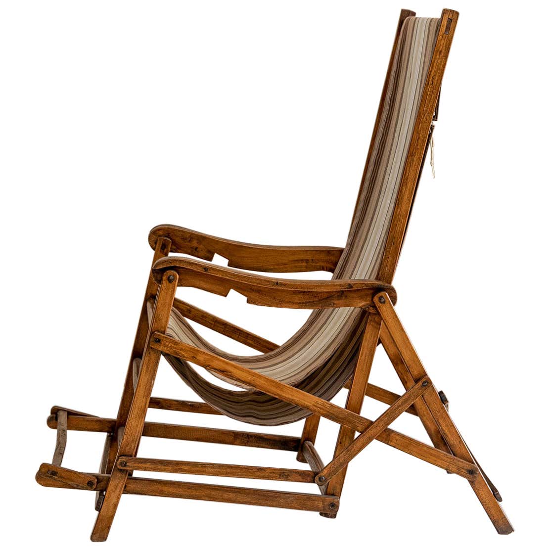Italian Vintage Deckchair For Sale at 1stDibs