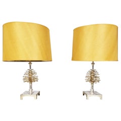 Pair of 'pomme de pin' Table Lamps, 1960s, France