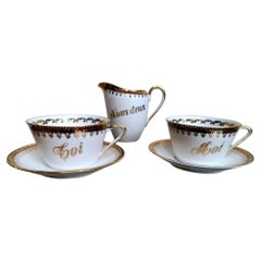 Vintage Winterling Bavaria German Coffee/Tea Service "Tète A Tète" in White Porcelain