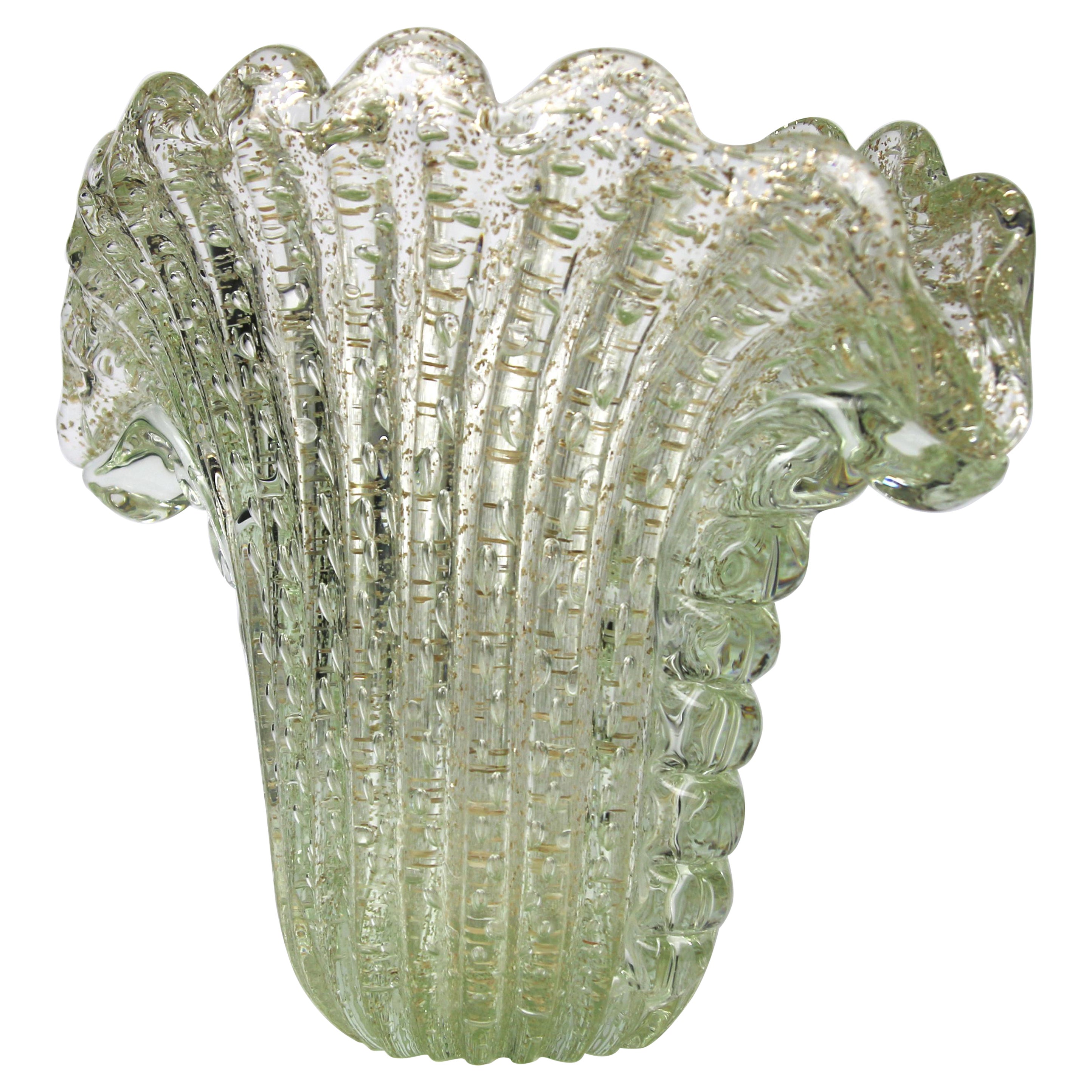 1295 Murano Hand Made "Glass Fountain" Art Vase For Sale