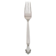 Fourchette à dîner en argent sterling Georg Jensen avec acanthes, deux fourchettes disponibles