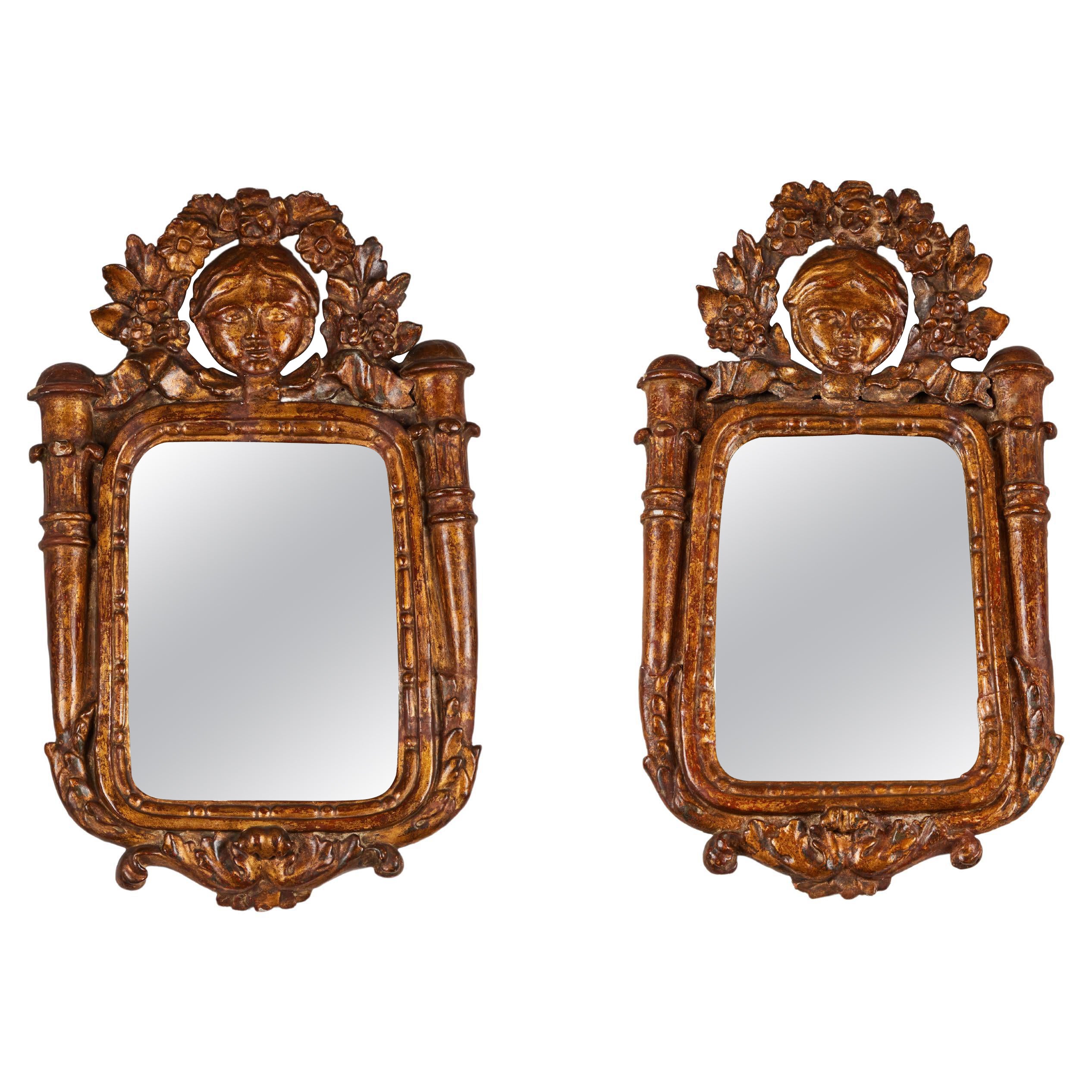19th Century, Parcel Gilt Relief Mirrors For Sale