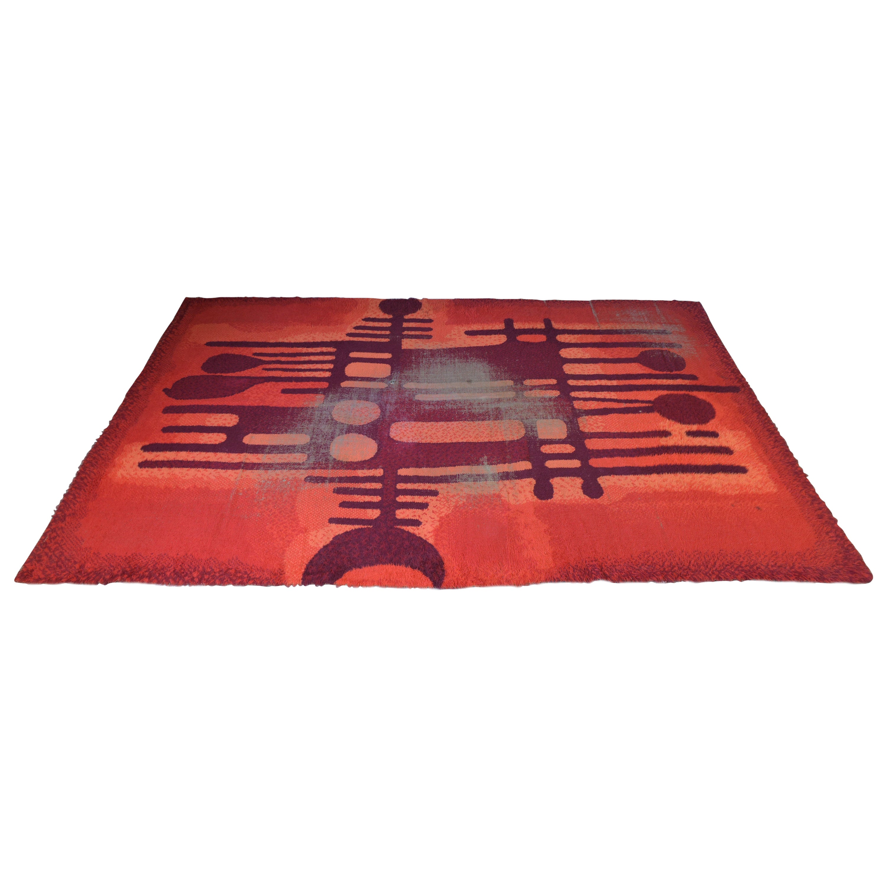 Mid-Century Shag-Teppich von Ege Ryam im Angebot