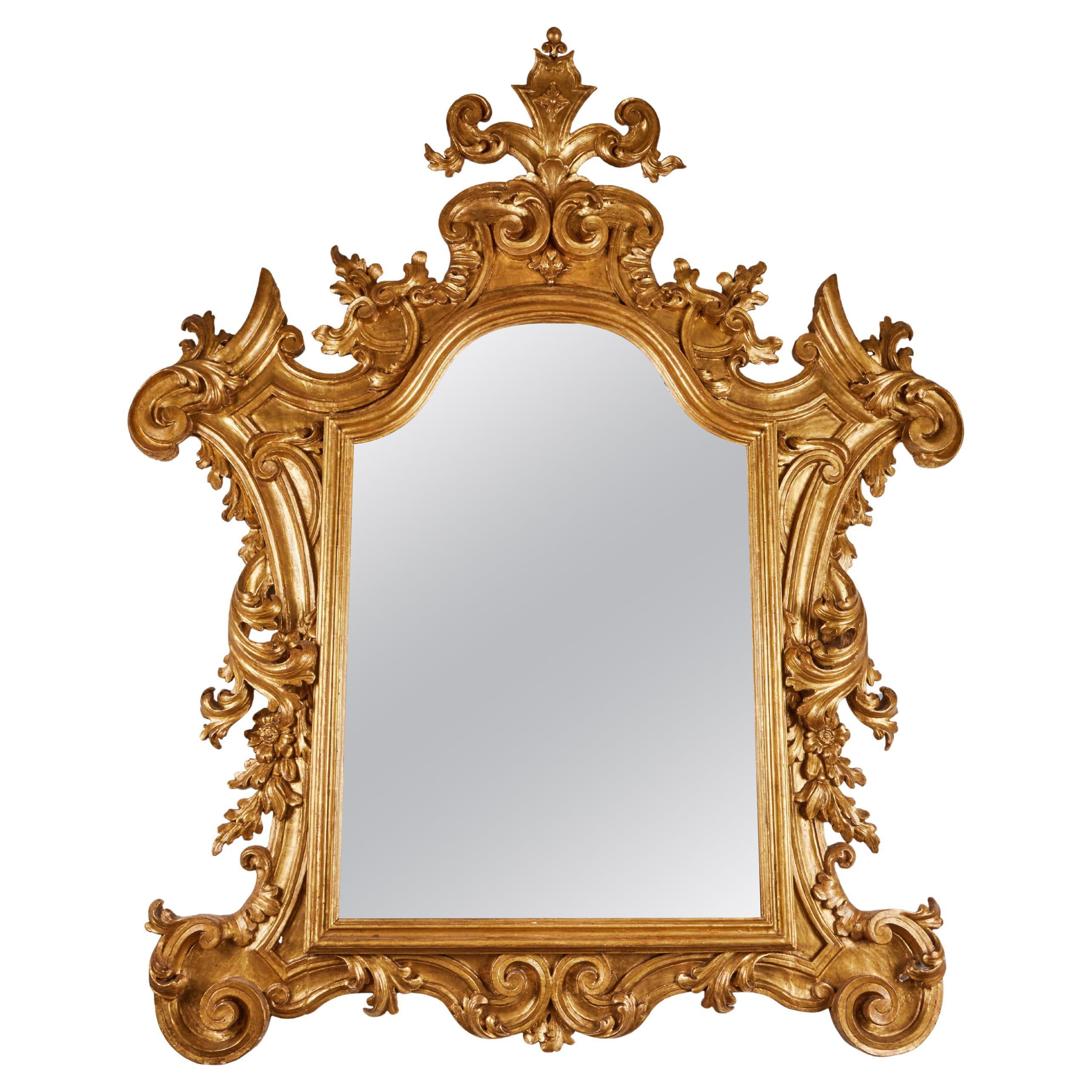 Mitte des 19. Jahrhunderts, Vergoldeter venezianischer Spiegel