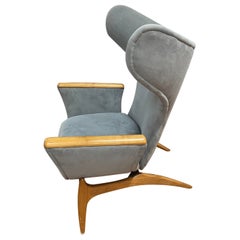 Luigi Tiengo for Cimon Modern Wingback Chair