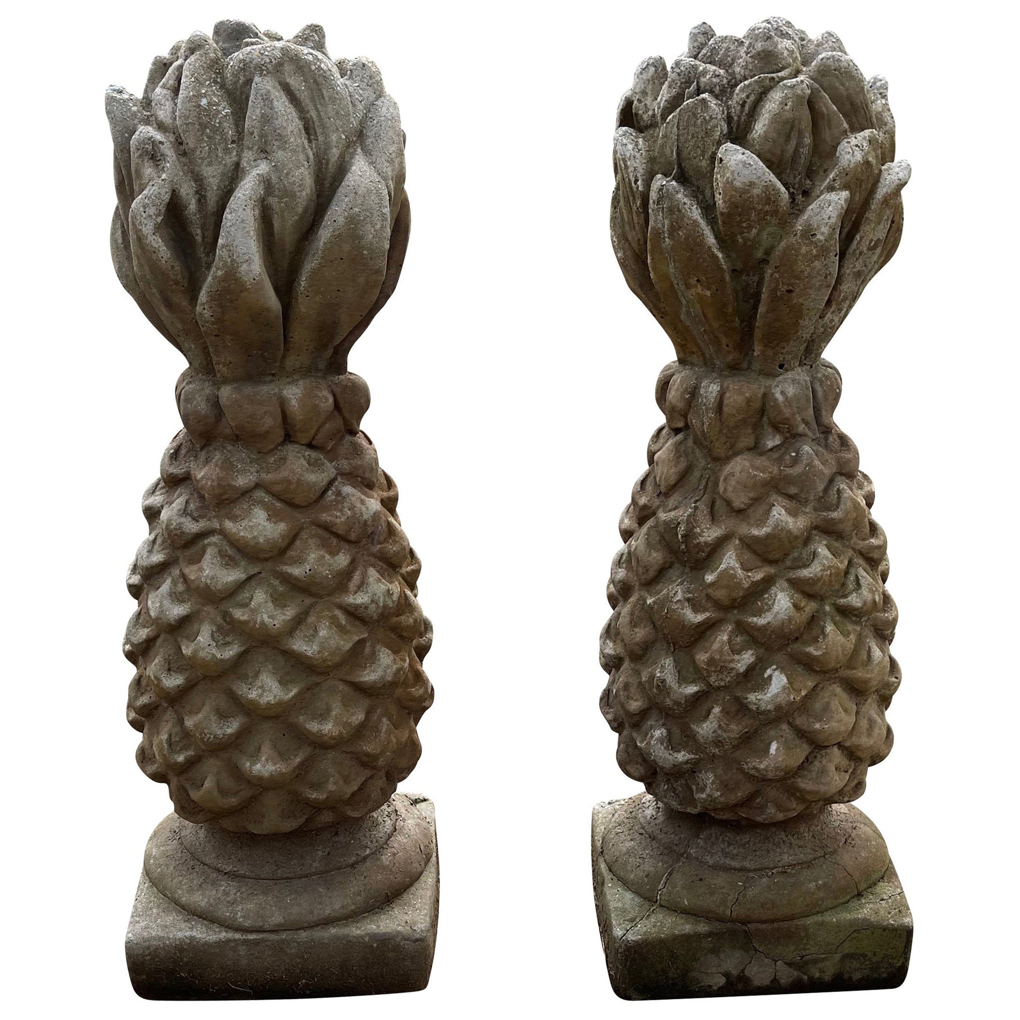 Pair of Pineapple Garden Finials